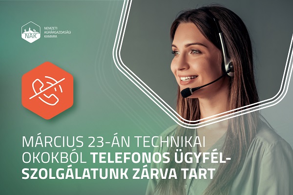 Március 23-án technikai okokból telefonos ügyfélszolgálatunk zárva tart